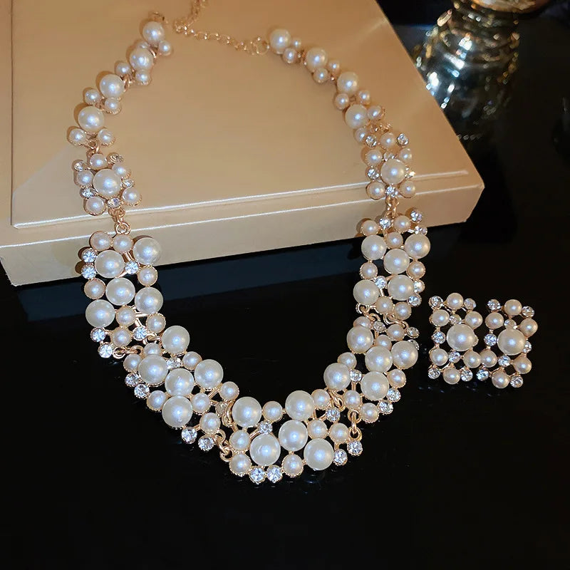 Élodie – Set de Joyería con Perlas Rectangulares