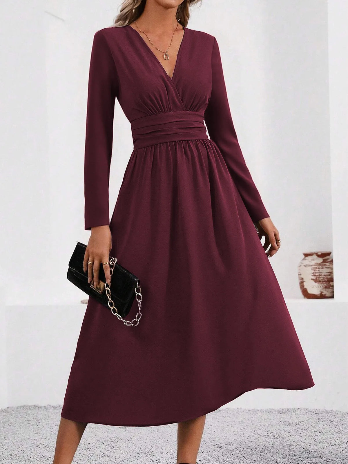 Nahia - Vestido Largo Fruncido