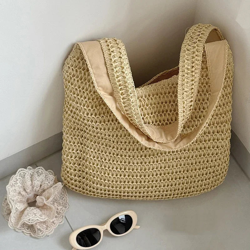 Lía – Bolso de Rafia Tejido