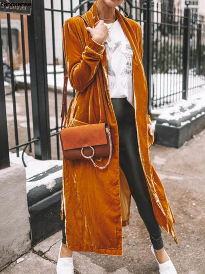 Vega - Maxi Cardigan Terciopelo