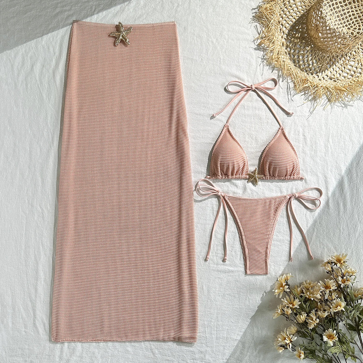 Sofia - Conjunto de Bikini y Falda de Malla