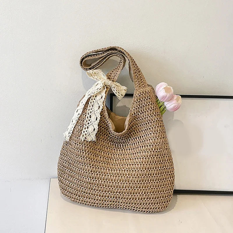 Lía – Bolso de Rafia Tejido