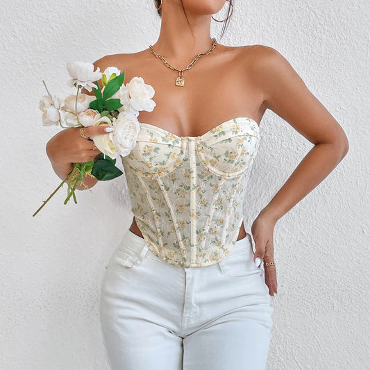 Cristina - Top Floral Ajustado