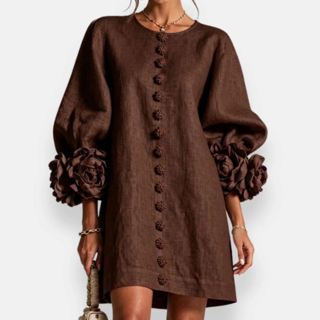 Marcelle - Vestido Floral Con Relieve