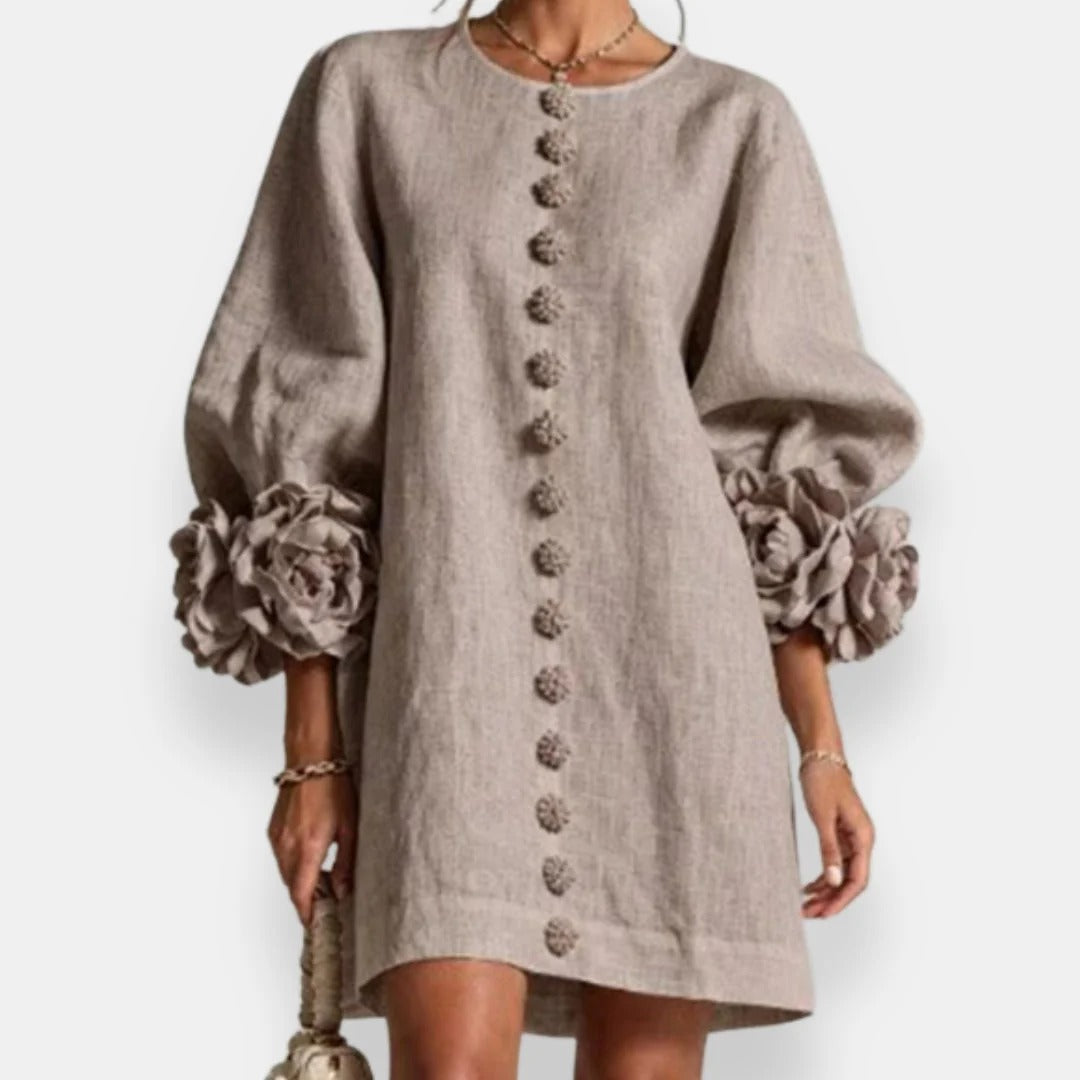 Marcelle - Vestido Floral Con Relieve