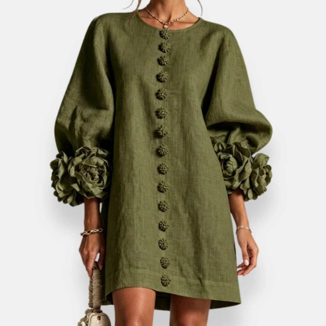 Marcelle - Vestido Floral Con Relieve