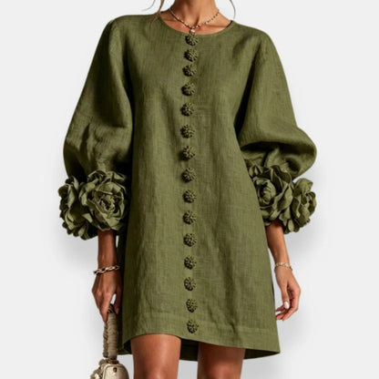 Marcelle - Vestido Floral Con Relieve