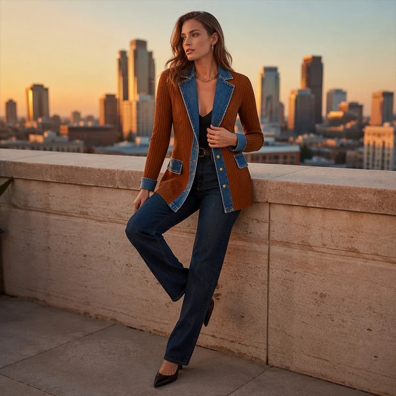 Valen - Chaqueta Patchwork