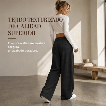 Clara – Corte Wide Leg Pantalón de Pana