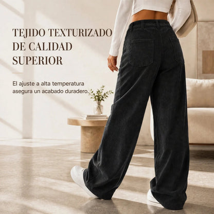 Clara – Corte Wide Leg Pantalón de Pana